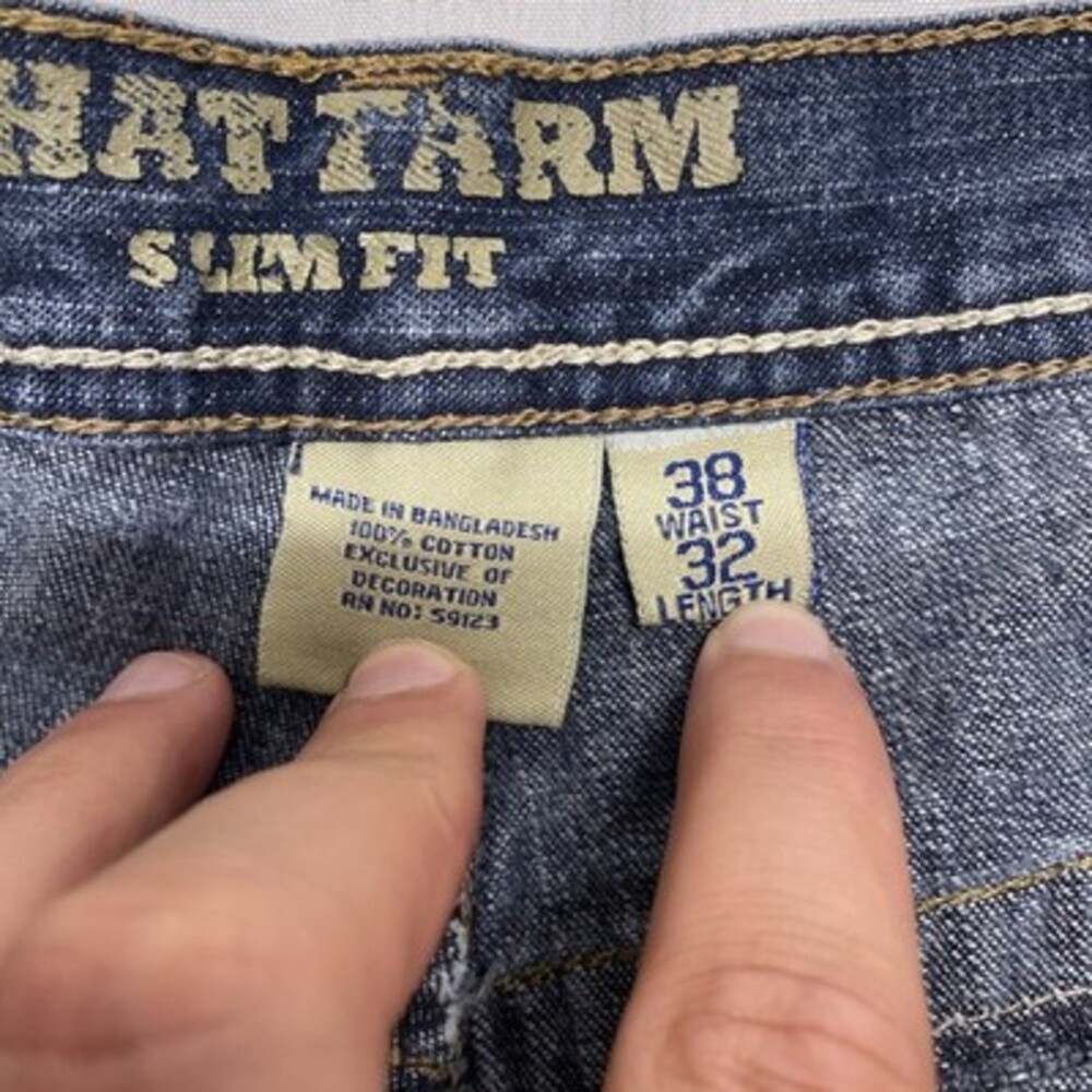 Phat Farm Men's Slim Fit Denim Jeans Size 38x32 - Picture 2 of 7